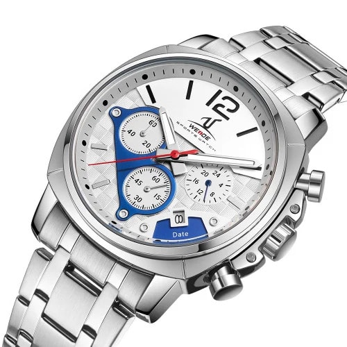 Men Chain Watch - Silver