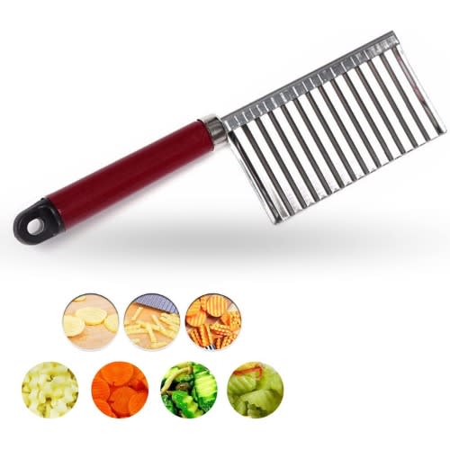 Stainless Steel Cutting Tool For Potato Carrot Chip Vegetable French Fry - Wavy Chopper