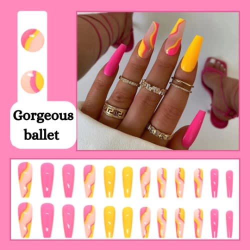 Gorgeous Ballet  Press on Nails -24 pcs