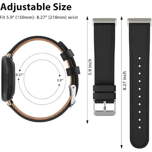 Leather Straps Compatible With Fitbit Versa 4 Strap/versa 3