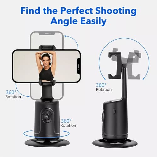 Auto Face Tracking Tripod - 360&deg; Rotation Auto Tracking Phone Holder