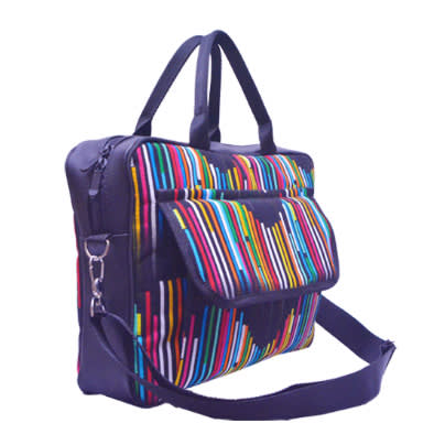 Ankara Laptop Bag - Stripped Patterned