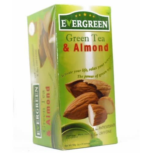 Evergreen - Green Tea With Almond - 200g - 100 Tea Bags