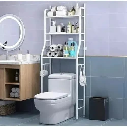 3 Step Bathroom Rack - White
