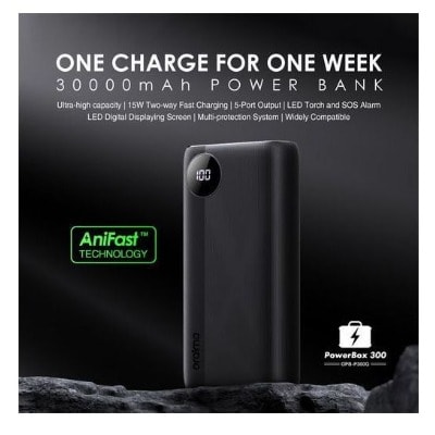 Powerbank With Type C In And Out - 30000mAh