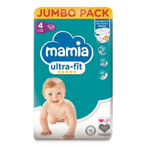Mamia Ultra Dry Nappies Size 4 Jumbo Pack - 84-pack