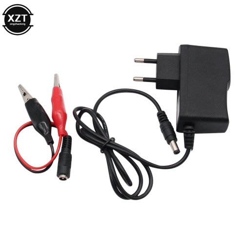 12v 2000ma Lead Acid Dry Battery Charger For Motorcycle & Toy  Charging Adapter With Clip