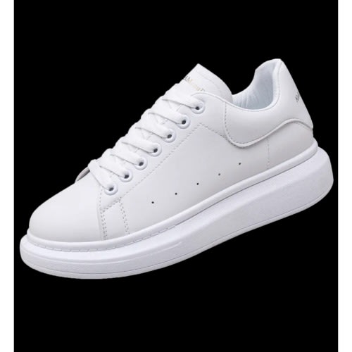 Unisex Thick Soled White Sneakers
