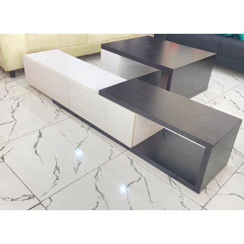 Adjustable Tv Console With Coffee Table - 5ft-7ft