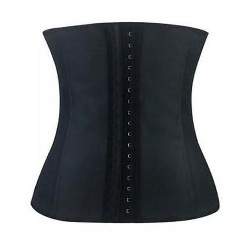 Latex Waist Girdle - Black