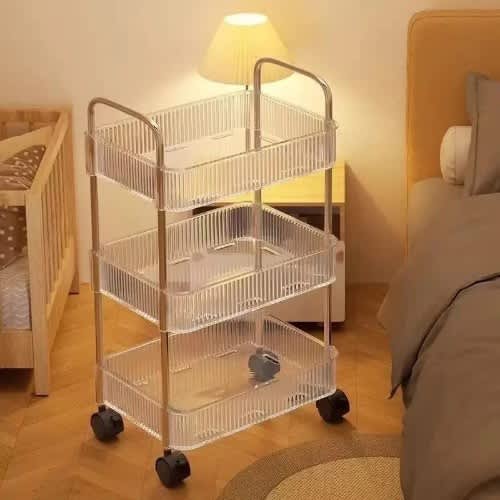 3 Tier Acrylic Storage Trolley
