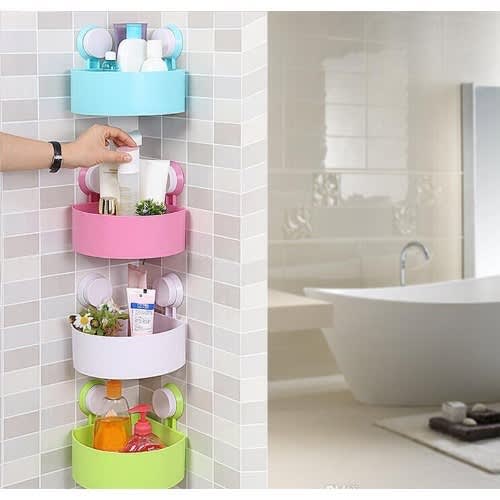4 In 1 Plastic Triangle Self Adhesive Shower Rack