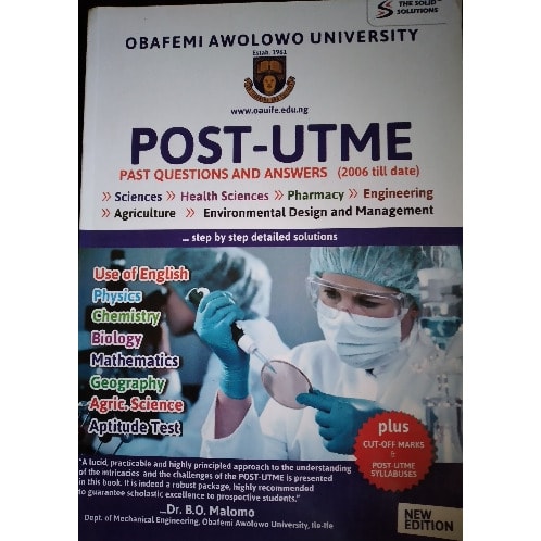 Oau Post Utme Past Questions And Answers