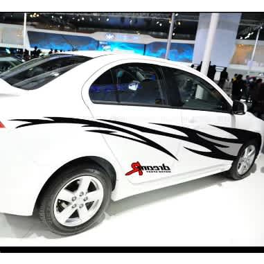 2 sides  Sporty Flame Sticker/decals For Cars - Trucks And Buses