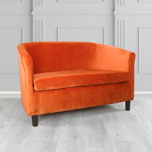 Double Fabric Seaters Sofa Tub - Orange Armchair/ Bucket Chair