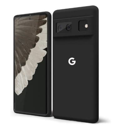 Silicone Back Cover Case For Google Pixel 6 - Black