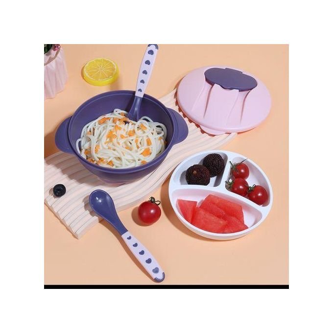 Children Feeding Set -Food Bowl + Inner Divider+Spoon & Fork