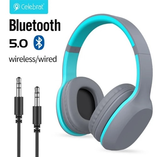 Wireless Headphones Celebrat A18 - Blue