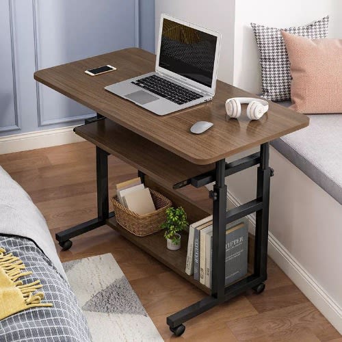 Adjustable Height Laptop - Desktop Table With Keyboard Drawer