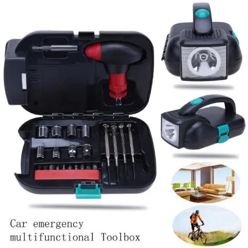 Portable Flashlight Tool Box Set - 24 Pcs