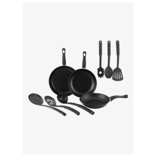 9-piece Nonstick Fry Pan Set - Black