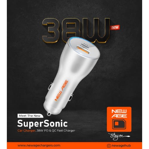 Supersonic Pd Car Charger - 38W