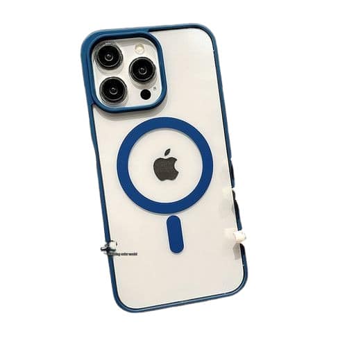 Magsafe Transparent Protective Case For Iphone 16 Pro Max - Blue