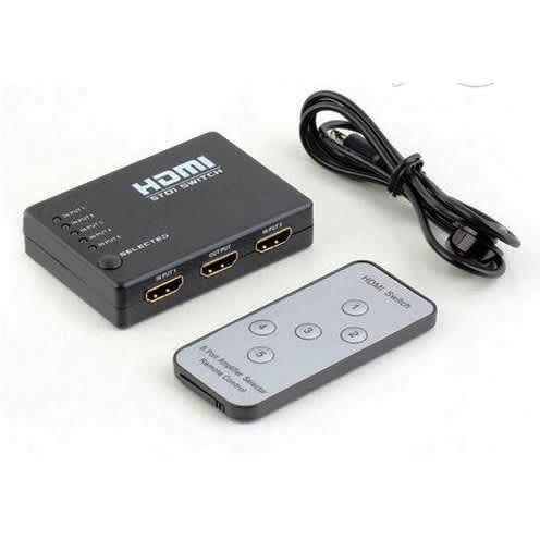 5 Port 1080P HDMI Switcher With IR Remote
