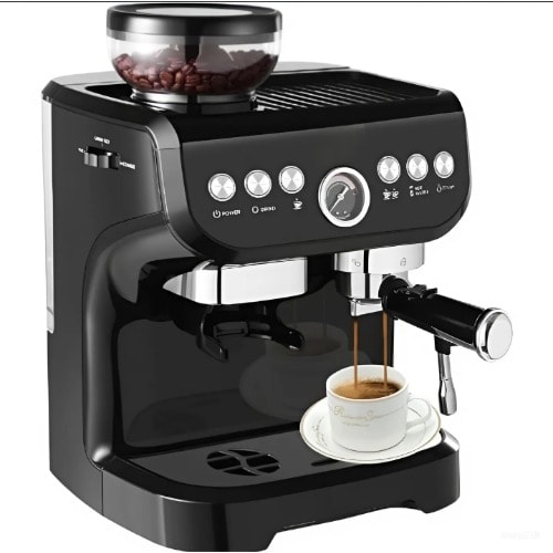 Commercial Espresso Coffee Machine With Integrated Grinder - 1450W