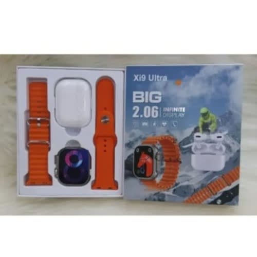 Xi9 Ultra Smartwatch With Earpods And 2 Straps