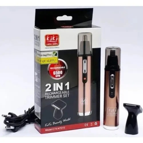 New Gain Kiki 2-in-1 Rechargeable Nose & Ear Trimmer Set
