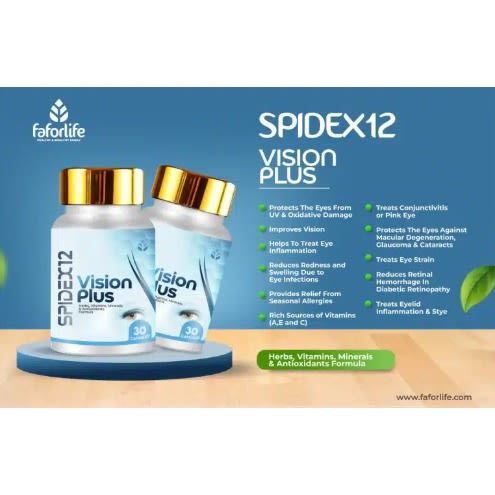 Faforlife Spidex 12 - Vision Plus - Enhance Your Vision Naturally -30 Capsules