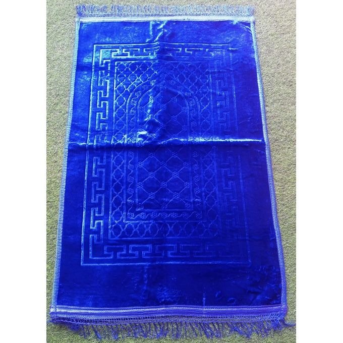 Large size soft velvet Muslim Prayer Mat Blue