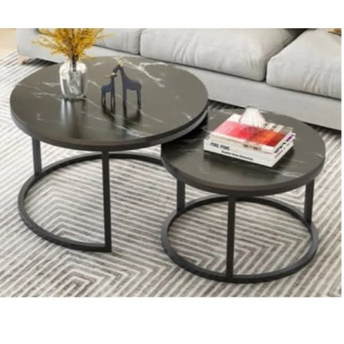 Black Colur Round Shape Nordic Center Table