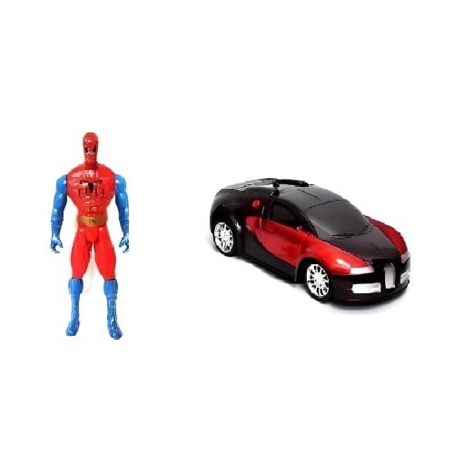 Spider Man Super Hero Toy - Battery Powered Siren Toy Car