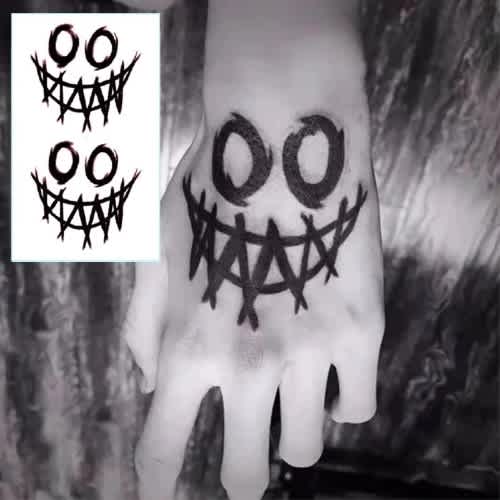 Ghost Face Temporary Waterproof Tattoo Sticker