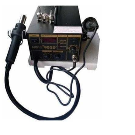 Koocu 2 In 1 Smd Rework Station - Soldering Station- Hot Air Gun + Solder Iron + 3 Nozzles