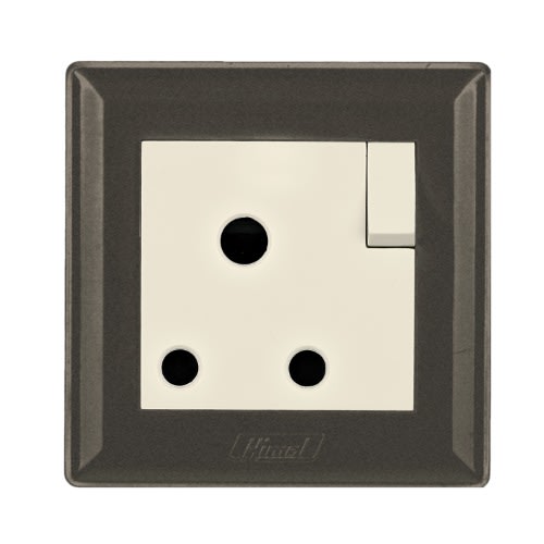 Himel Switched Socket - Advanced - 15A - Ac 1 Gang - HWDA15SSB - 250v -  Brown