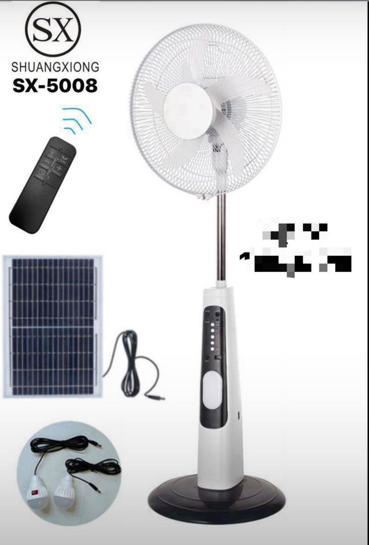 16 inch Powered Coolin Standing Rechargeable Solar Fan