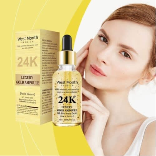 24k Face Beauty Brightening Gold Ampoule Face Serum For All Face