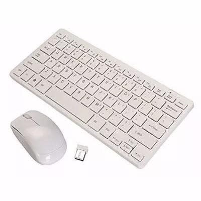 Mini Wireless Keyboard And Mouse - White