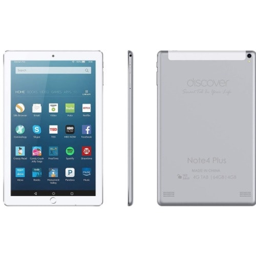 Discover Note 4 Plus - 10.1 Inch, 4gb 64gb Dual Sim, 4g, 4000mah Battery - Silver