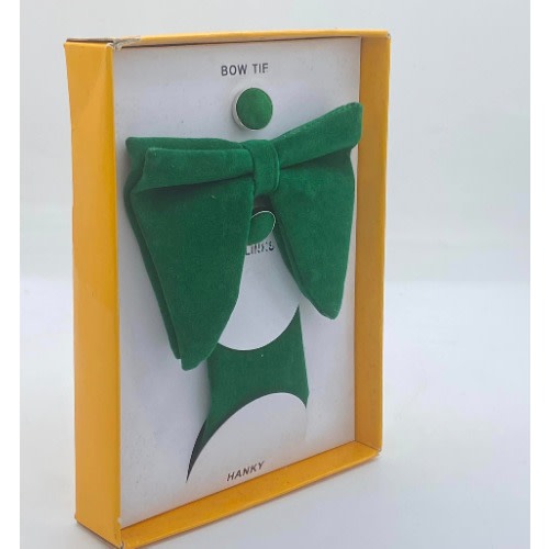 Classic Stylish Unique Men's Bow Tie Set Green