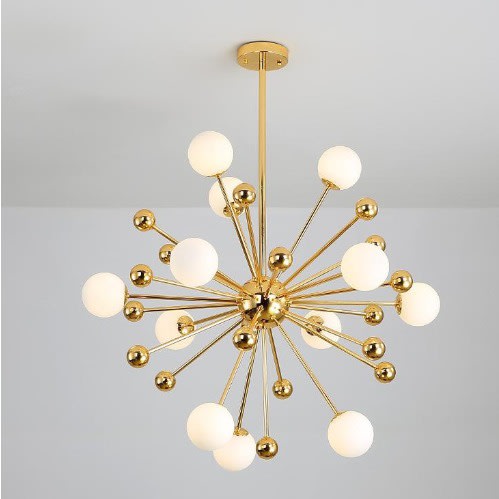 Round Glass Chandelier -12 Bulbs