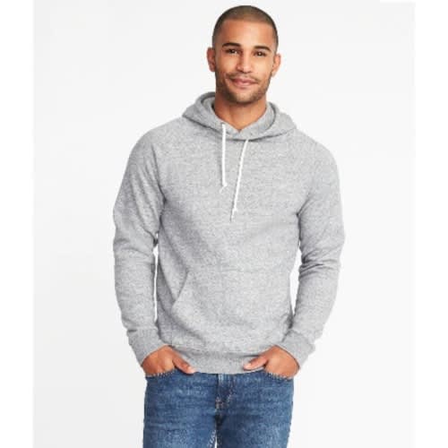 Men's Plain Cotton Grey  Hoodie