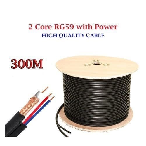 Rg59 Power Cable 2core Video Power - 300m - 100 Percent Copper