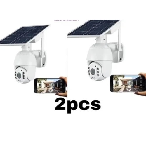 Solar Powered 4g Simcard Ptz Cctv Camera With Wireless Connection - 2 Pieces