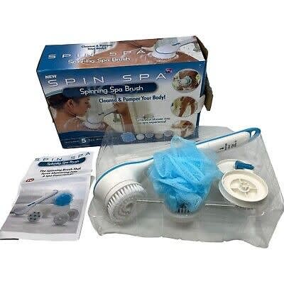 5 In 1 Spinning Spa Brush - Shower Bush - Bath Brush