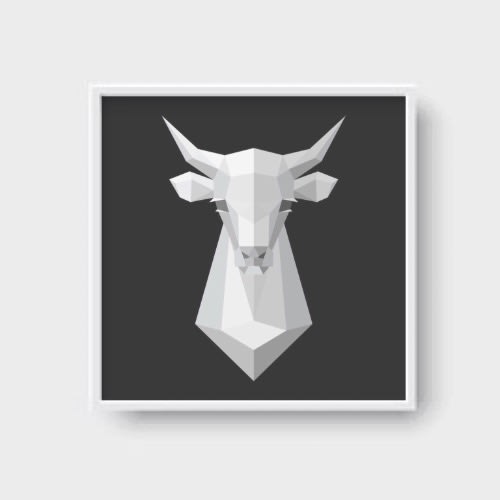 Wall Art Digital Print 30" By 30"-ready To Hang Plain White Glass Frame 2035