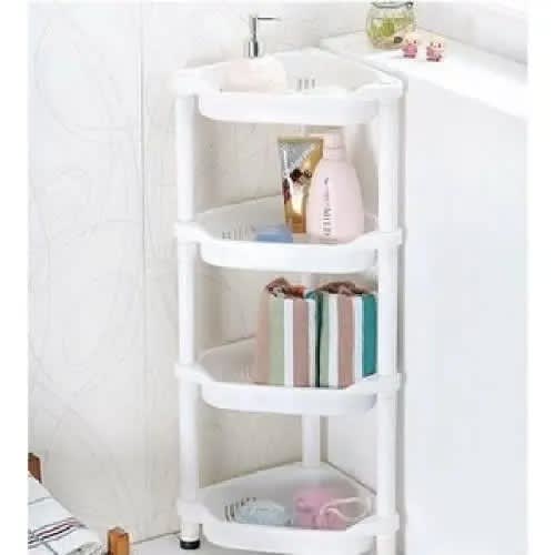 4 Tier Plastic Corner Shelf